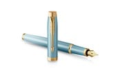 Skrive- & Tegneverktøy - Parker IM Writing Rituals Fountain Pen | Turquoise Green Finish with Gradient | Gold Trims | Fine Nib | Blue Ink | Gift Box - 2203892