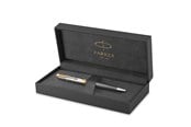 Skrive- & Tegneverktøy - Parker Sonnet Intrerpid Journeys Collection Ballpoint Pen Ancient China Edition Grey Lacquer with Solid Silver Cap & Gold Trims Medium Point Gift Box - 2207189