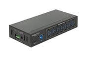 USB-hub - DeLOCK External Industry Hub 7 x USB 3.0 Type-A with 15 kV ESD protection USB-hub - USB 3.2 - 7 porter - Svart - 63311