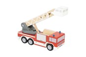 Leketøysbil - Small Foot - Wooden Fire Truck with Rotating Ladde - 12638