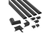 Kabelordner/Kabelstrømpe - D-LINE Trunking Kit 20x10 4x 1.0m Black - 2010B-1MKIT