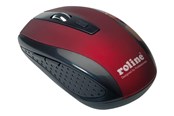 Mus - Roline - mouse - 2.4 GHz - black red - Mus - Optisk - 5 - Rød - 18.01.1087