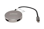 USB-hub - Roline - hub - 4 ports USB-hub - USB 3.2 - 4 porter - Grå - 14.02.5036