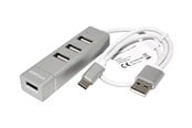 USB-hub - Roline USB 2.0 Notebook Hub USB-hub - 4 porter - Sølv - 14.02.5037