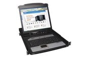 Skjerm - 19" Tripp Lite Eaton Series 8-Port Rack Console KVM Switch built in IP w/ 19" LCD 1U - B020-U08-19-IP