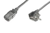 Strømkabel (ekstern) - DIGITUS Type-F Power Cord - 0.75m - AK-440109-008-S