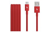 USB - Apple Beats USB-A to USB-C Woven Cable (1.5 m / 5 ft.) – Rapid Red - MFEJ4ZM/A