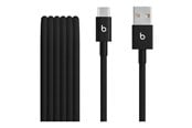 USB - Apple Beats USB-A to USB-C Woven Cables – Bolt Black (2-pack) - MDGH4ZM/A