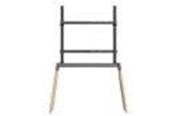 Veggmontering, AV-braketter & AV-møbler - Gembird TV floor stand 55" - 86"" black/wood - Max 40 kg - recommended for 86" - TVS-86F-01-BK