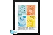 Reklameartikler - ABYstyle - POKEMON Framed print Pikachu & Kanto Starters - Bilde - GBYDCO649