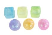 Små gaver til barn - Pocket Money Squeeze Suger ball and square 6cm assorted - 621675