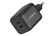 Mobil - Adaptere og ladere - OtterBox Standard EU Wall Charger 65W GaN - 1X USB-C 45W + 1X USB-C 20W USB-PD - black - 78-81342