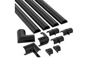 Kabelordner/Kabelstrømpe - D-LINE Trunking Kit 30x15 3x 1.0m Black - 3015B-1MKIT