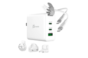 Mobil - Adaptere og ladere - j5create 65W GaN USB-C 3-Port Traveler Charger - JUP3565CV-N