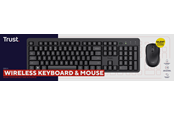 Tastatur - Trust ODY II WL KEYBOARD & MOUSE WHT ND - Tastatur & Mussett - Nordisk - Svart - 25723