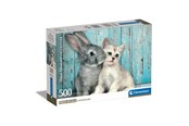 Puslespill - Clementoni Cat & Bunny (500) - 35539