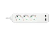 Strømkabel (ekstern) - Deltaco GT-0310 Power Strip -  1.5 m - GT-0310
