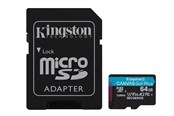 Minnekort - Kingston Canvas Go! Plus microSD/SD - 200MB/s - 64GB - SDCG4/64GB