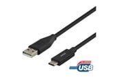 USB - Deltaco USB-C Cable - USB to 24 pin USB-C - 25 cm - USBC-1002