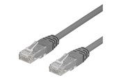 Nettverkskabel - Deltaco patch cable - 30 cm - grey - Grå - 0.3m - TP-603-50P