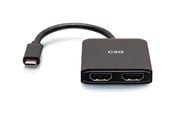 Skjermkabel - C2G USB-C to Dual HDMI MST Hub - 4K - adapter - USB-C / HDMI - 20 cm - C2G54540