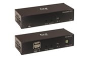 Repeater, forsterkere, bridges og transceivere - Eaton Series DisplayPort to HDMI over Cat6 Extender Kit with KVM Support 4K 60Hz 4:4:4 USB PoC HDCP 2.2 up to 230 ft. TAA - B127A-1A1-BDBH