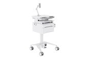 Veggmontering, AV-braketter & AV-møbler - Multibrackets M Basic cart - for tablet / keyboard / mouse / notebook - with drawer - white silver - Max 7.5 kg - recommended for - 7350105219634