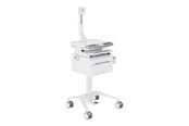 Veggmontering, AV-braketter & AV-møbler - Multibrackets M Basic cart - for LCD display / keyboard / mouse / notebook - with drawer fixed arm - white silver - Max 7.5 kg - recommended for - 7350105219627