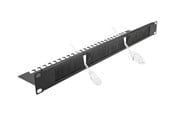 Tilbehør - DeLOCK Cable Management Brush Strip with Cable Support Plate - 66484