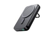 Nødlader - Joyroom Wireless powerbank 10000mAh JR-W050 20W MagSafe with ring and stand - black Nødlader - Svart - 10000 mAh - JR-W050 Black