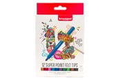 Kreative leker - Bruynzeel Super Point Felt-Tip Pen Set 12 Colors - 60224212