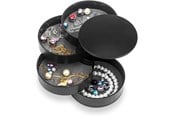 Annen personlig pleie - UNIQ Rotatable Round Jewelry Box with 4 Compartments – Black - 6844-1