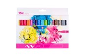Kreative leker - Bruynzeel Ecoline Brush Pen Set 15 Colors - 11509023