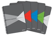 Blokker & Notisbøker - Leitz Office Notebook A5 ruled wirebound with PP cover assorted 1 pcs. - 44991099