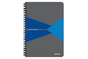 Blokker & Notisbøker - Leitz Office Notebook A5 squared wirebound with PP cover blue - 44981035