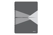 Blokker & Notisbøker - Leitz Office Notebook A4 ruled wirebound with PP cover grey - 44961085