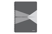 Blokker & Notisbøker - Leitz Office Notebook A4 squared wirebound with PP cover grey - 44951085