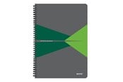 Blokker & Notisbøker - Leitz Office Notebook A4 squared wirebound with PP cover green - 44951055