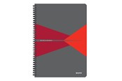 Blokker & Notisbøker - Leitz Office Notebook A4 squared wirebound with PP cover red - 44951025