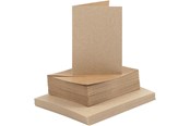 Konvolutt - Creativ Company - Cards and Envelopes Beige 50 Sets - 23113