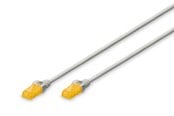 Nettverkskabel - DIGITUS CAT 6A U-UTP Slim Patch Cord - 1m - Grå - 1m - DK-1617-A-010S