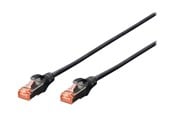 Nettverkskabel - DIGITUS Professional patch cable - 25 cm - black - Svart - 0.25m - DK-1644-0025-BL-10