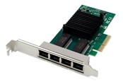 Nettverksadapter - DIGITUS - network adapter - PCIe 2.1 - Gigabit Ethernet x 4 - DN-10114