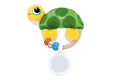 Babyleker - Chicco Turtle fabric Rattle - 300-00011560000000