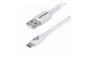 USB - StarTech.com 3m (9.8ft) White USB-A to USB-C Charging Cable/Cord M/M - USB-C cable - USB to 24 pin USB-C - 3 m - USB2AC3MNCWHE