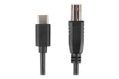 USB - Lanberg - USB-C cable - 24 pin USB-C to USB Type B - 1.8 m - CA-USBA-14CC-0018-BK