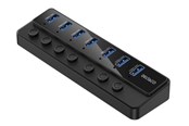 USB-hub - Deltaco USB-A Hub - 7x USB-A Ports USB-hub - USB 3.0 - 7 porter - Svart - UH-739
