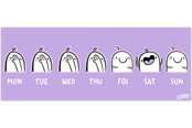 Musematte & Tilbehør - Evensteven DESKMAT WEEKDAYS - 33064