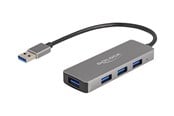 USB-hub - DeLOCK USB Type-A Hub - 4 Ports USB-hub - USB 3.2 - 4 porter - Grå - 63171