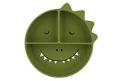 Babyleker - Trixie Baby - Silicone Plate with Compartments and Suction Cup - Mr. Dino - 96-439